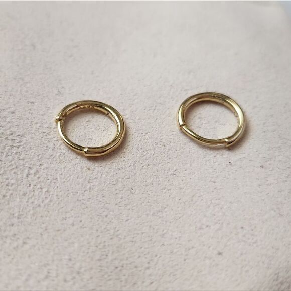 Elegant Small Hoop Earring 925 Silver - Picture 2 of 4